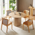 47" Round Wooden Modern Dining Table