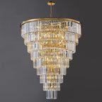48” Grand Gold Tiered Crystal Chandelier