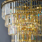 48” Grand Gold Tiered Crystal Chandelier