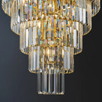 48” Grand Gold Tiered Crystal Chandelier