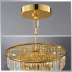 48” Grand Gold Tiered Crystal Chandelier