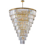 48” Grand Gold Tiered Crystal Chandelier