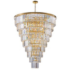 48” Grand Gold Tiered Crystal Chandelier