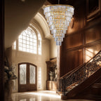 48” Grand Gold Tiered Crystal Chandelier