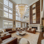 48” Grand Gold Tiered Crystal Chandelier