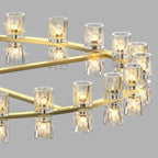 48” Modern Round Crystal Chandelier