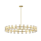48” Modern Round Crystal Chandelier