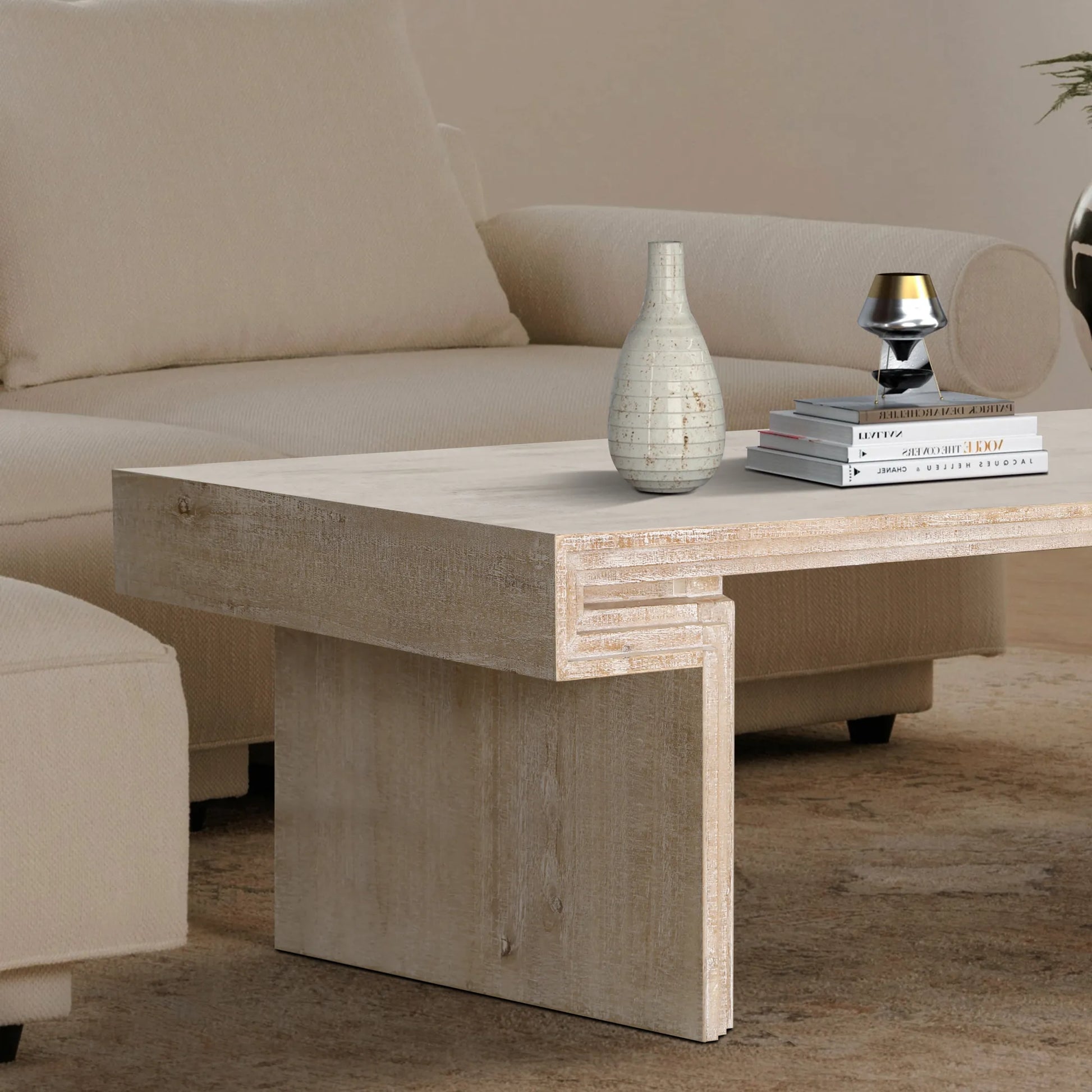 48" Vintage Rustic Coffee Table, Rectangular