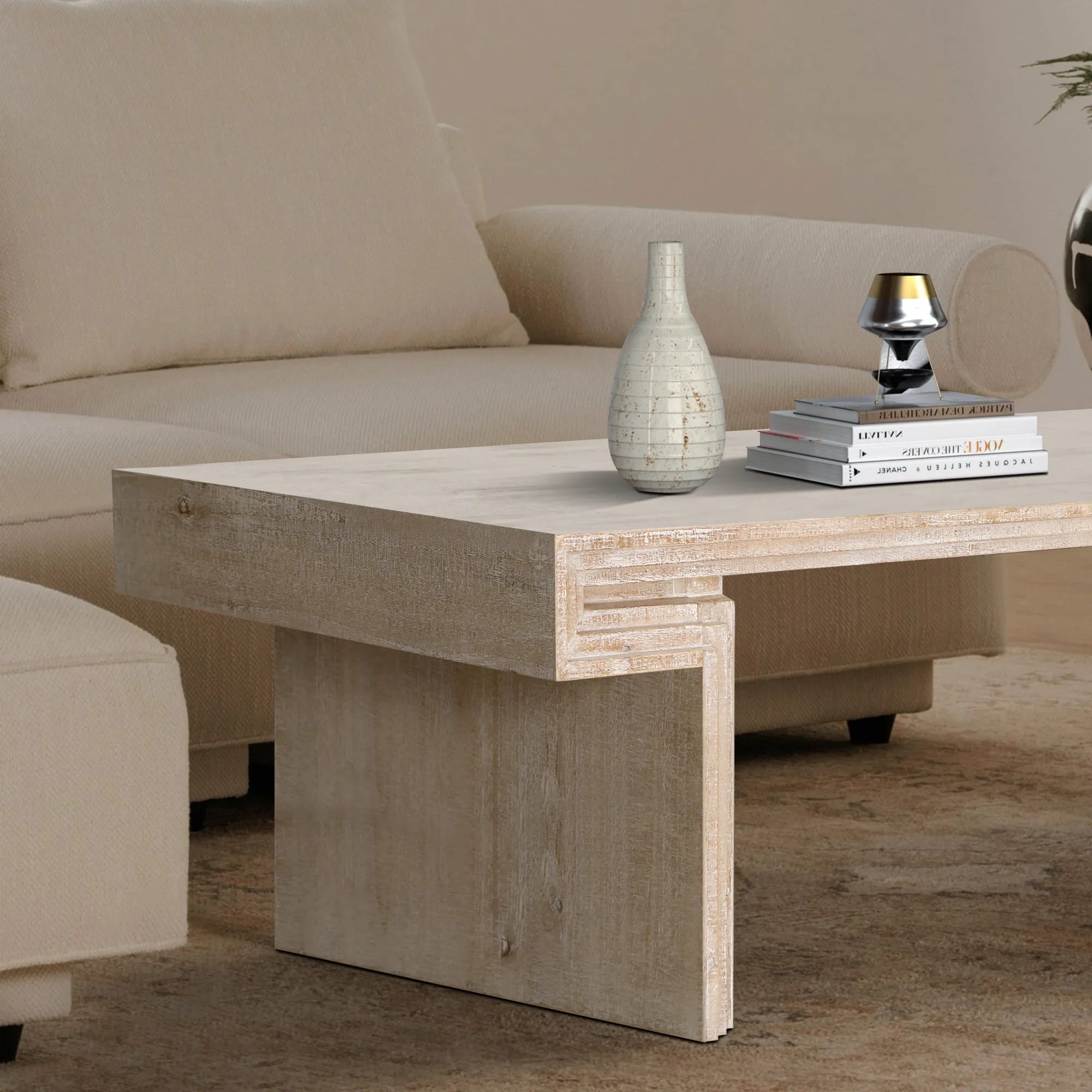 48" Vintage Rustic Coffee Table, Rectangular