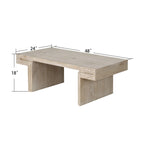 48" Vintage Rustic Coffee Table, Rectangular