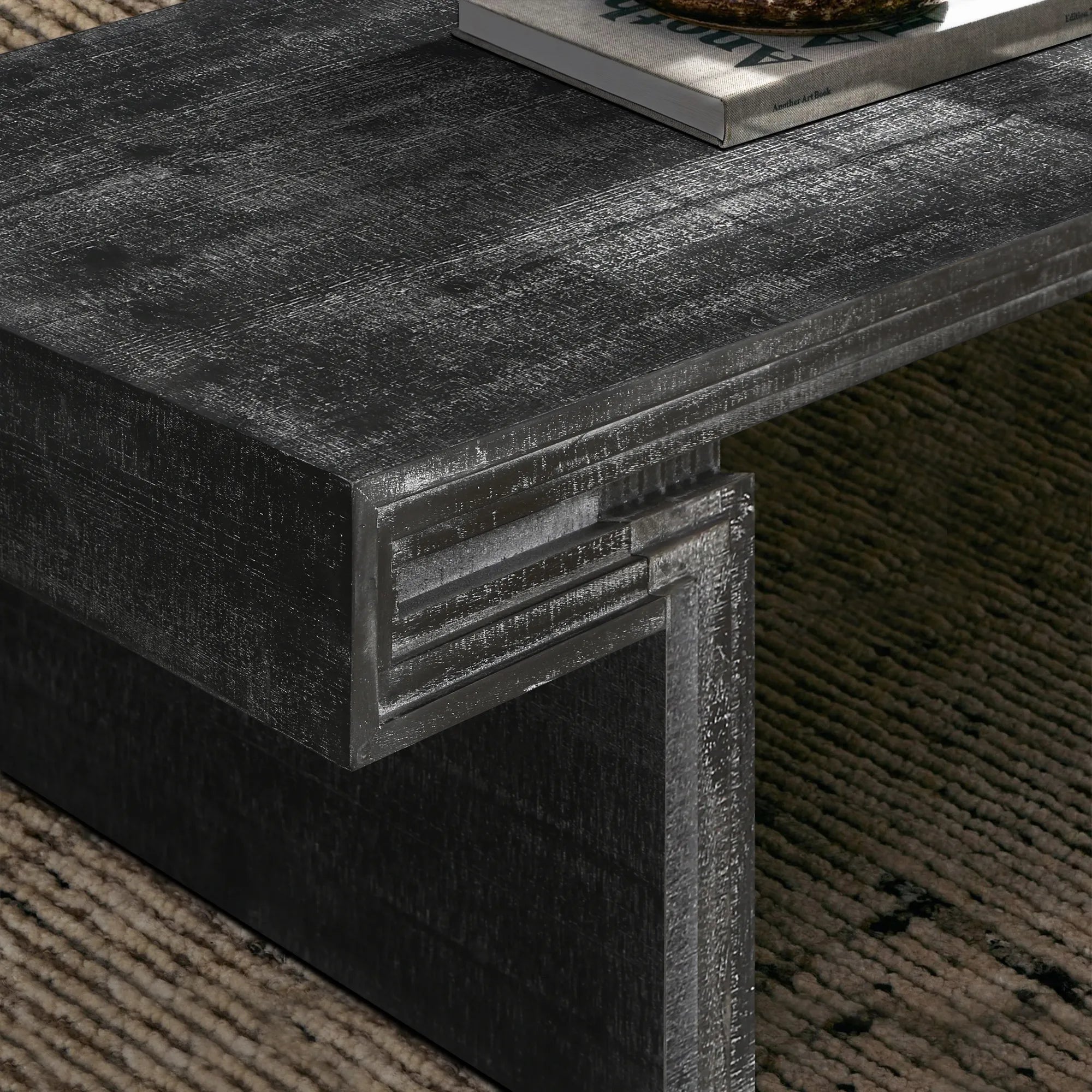 48" Vintage Rustic Coffee Table, Rectangular