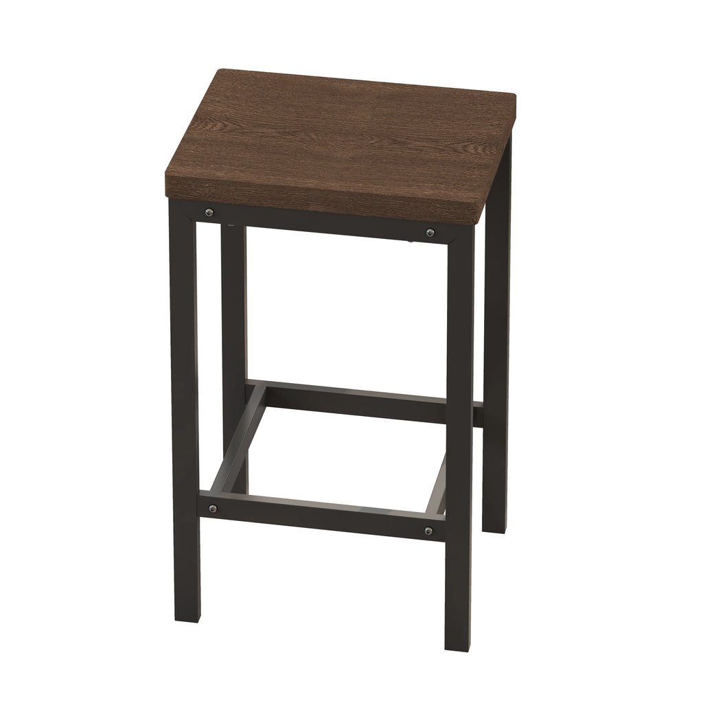 4 Pieces Modern Bar Table Set with 3 Stools