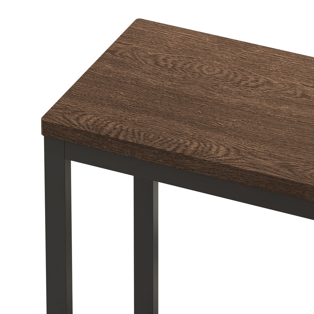 4 Pieces Modern Bar Table Set with 3 Stools