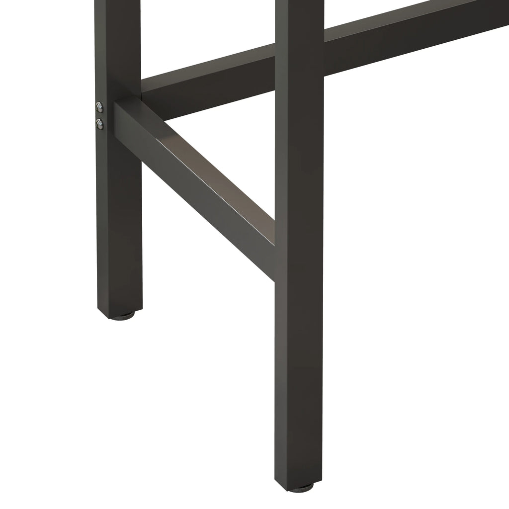 4 Pieces Modern Bar Table Set with 3 Stools