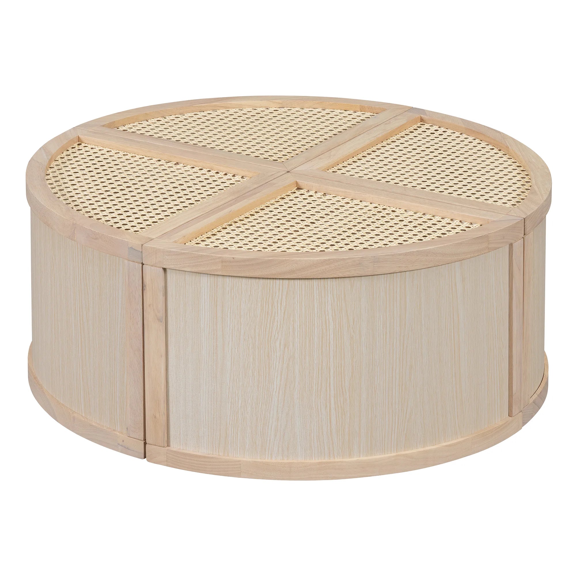 4 Pieces Modular Rattan Coffee Table