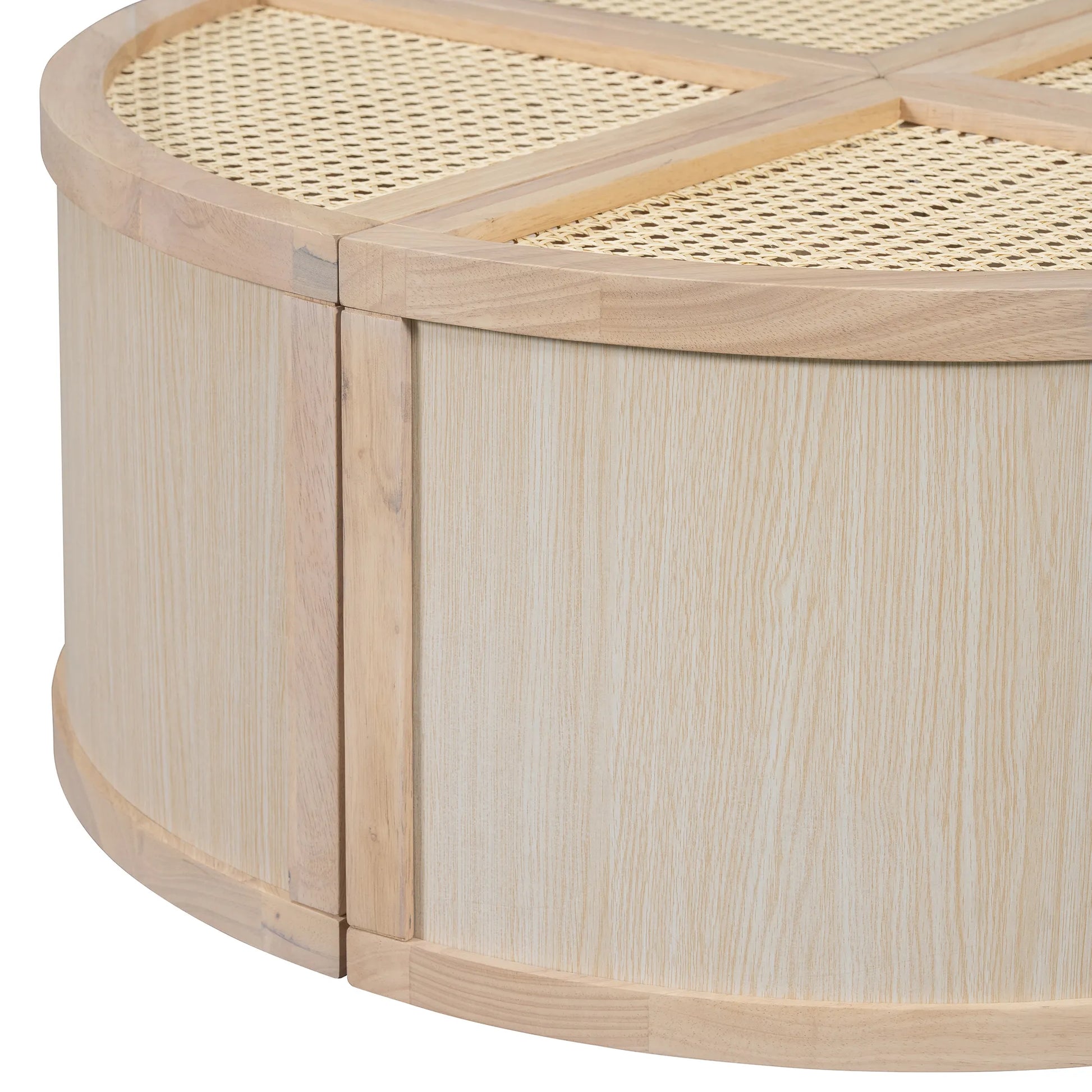 4 Pieces Modular Rattan Coffee Table