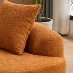 4 Seater Chenille Fabric Full Sponge Legless Compressed Sectional Sofa