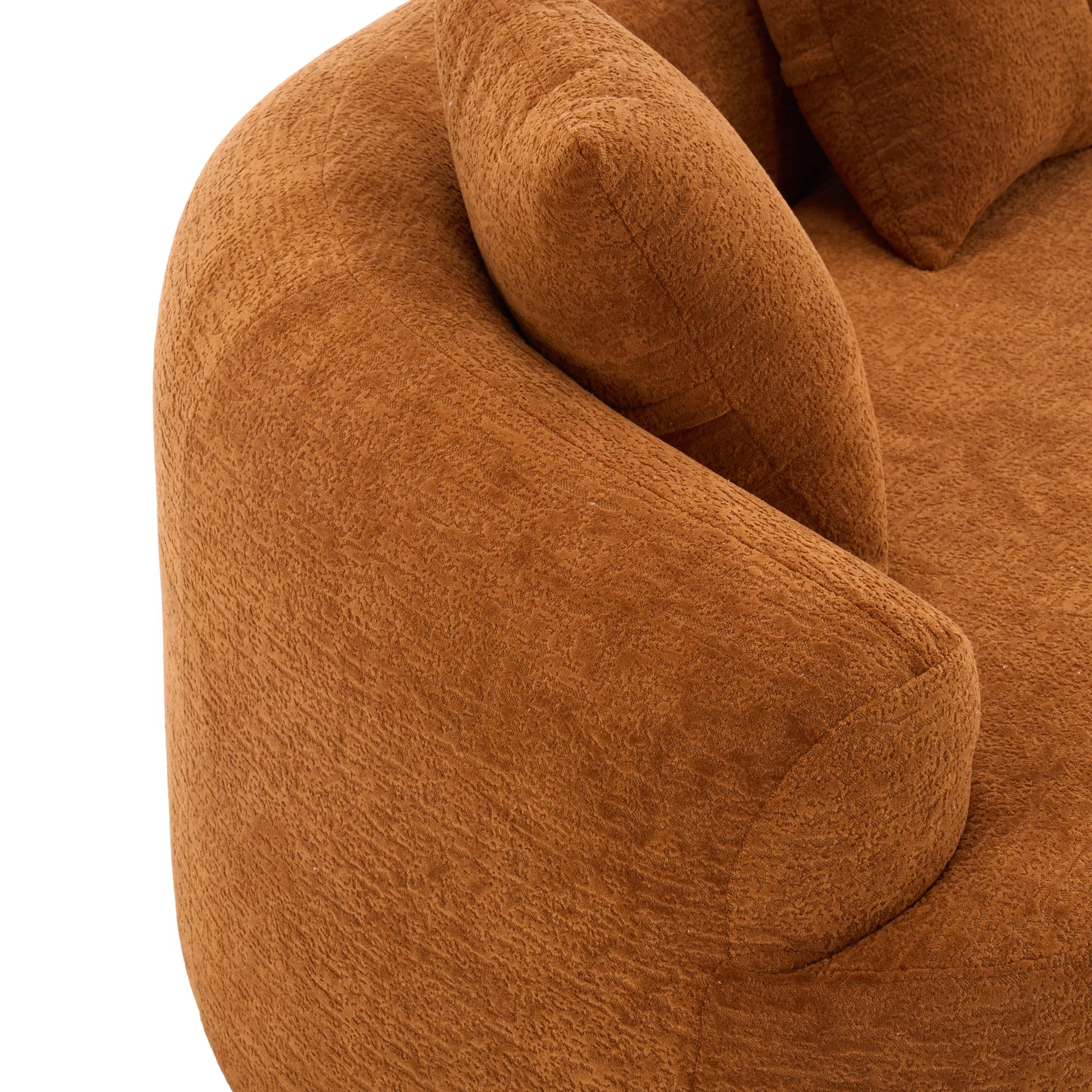 4 Seater Chenille Fabric Full Sponge Legless Compressed Sectional Sofa