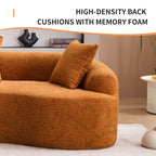 4 Seater Chenille Fabric Full Sponge Legless Compressed Sectional Sofa