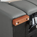 4 Seater L Shape Leather Modern Power Reclining Sofa
