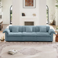 3 Seater Oversized Modern Velvet Cloud Comfort Sectional Sofa with Ottoman & Underseat Storage