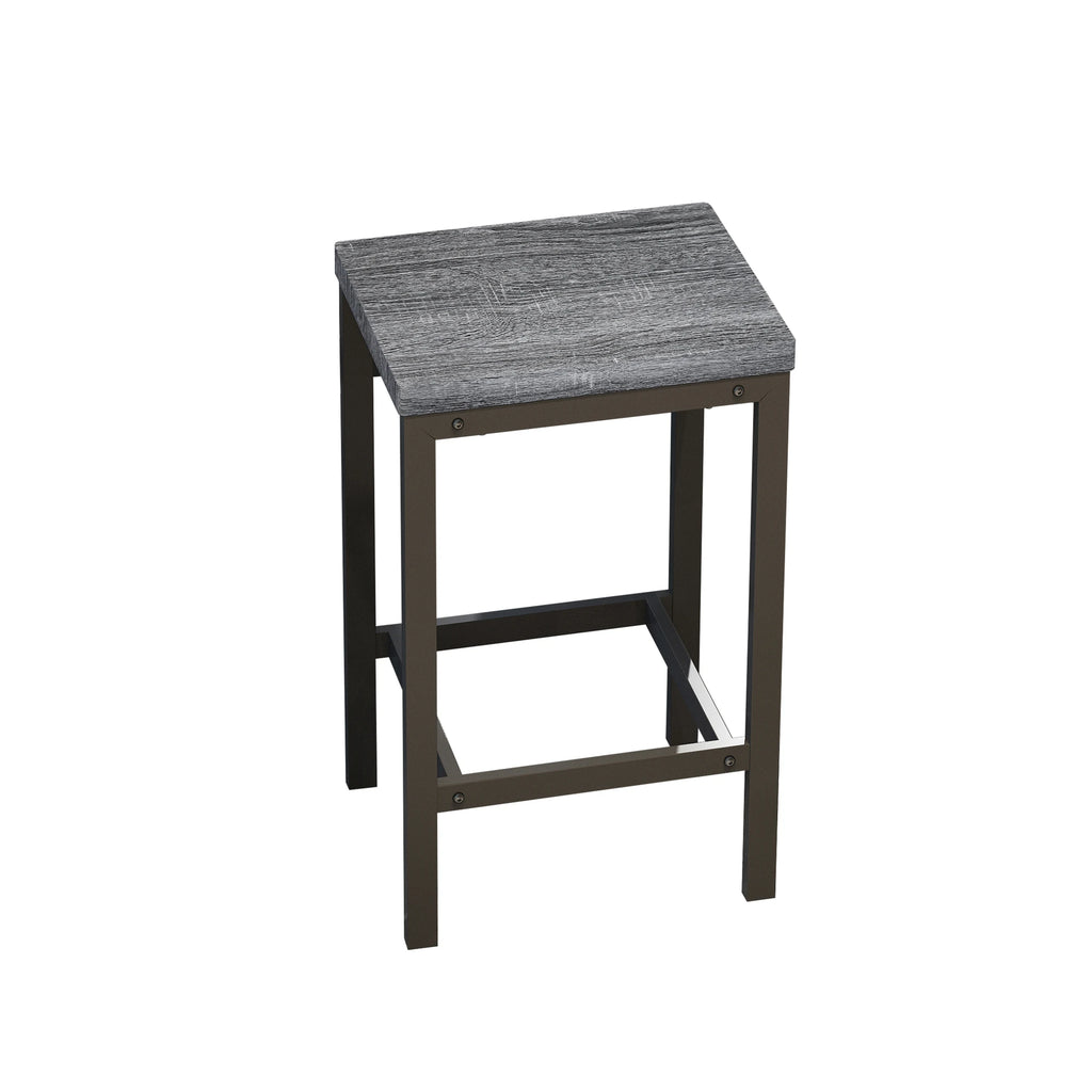 4 Pieces Modern Bar Table Set with 3 Stools