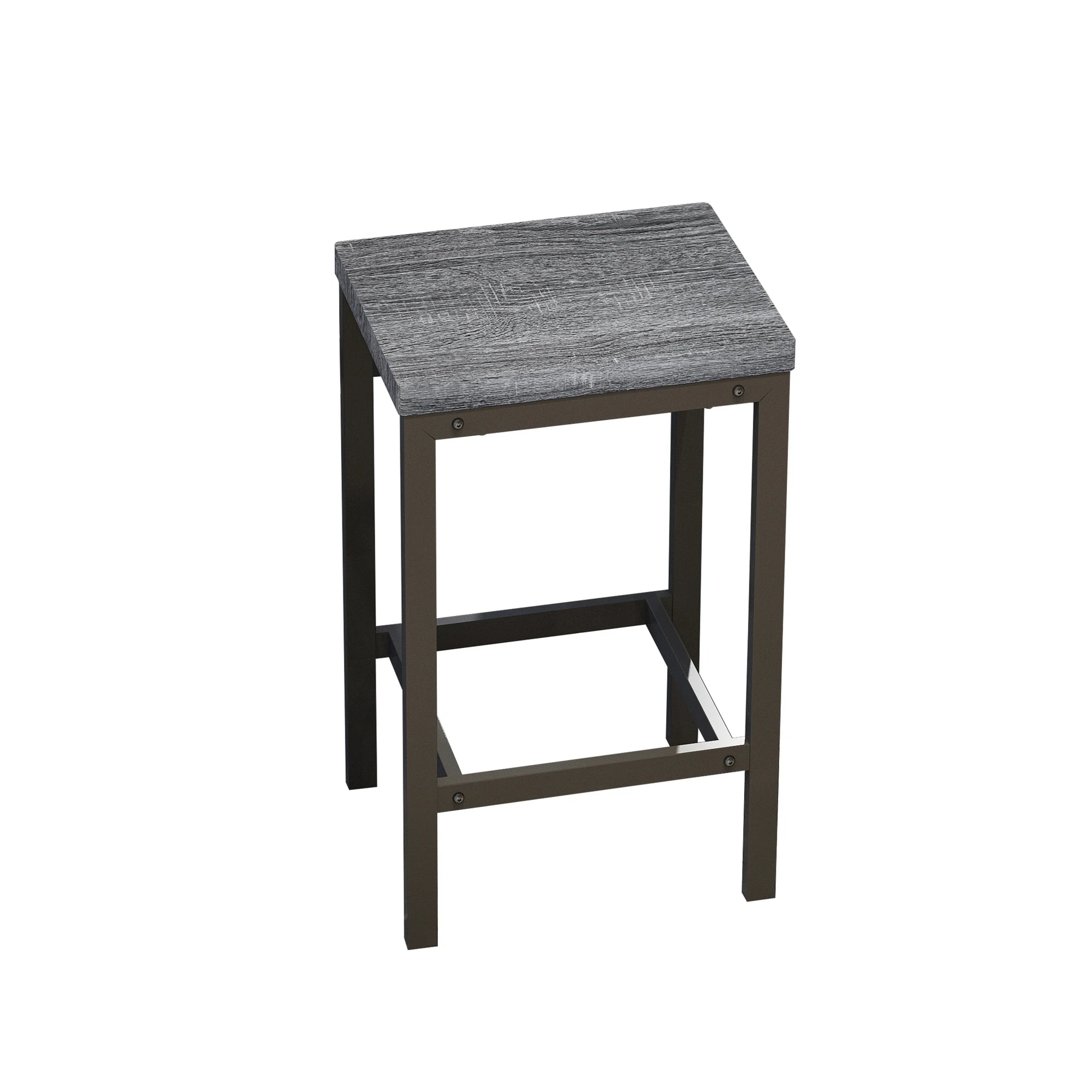 4 Pieces Modern Bar Table Set with 3 Stools