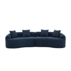 4 Seater Chenille Fabric Full Sponge Legless Compressed Sectional Sofa