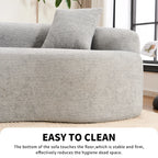 4 Seater Chenille Fabric Full Sponge Legless Compressed Sectional Sofa