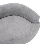 4 Seater Chenille Fabric Full Sponge Legless Compressed Sectional Sofa