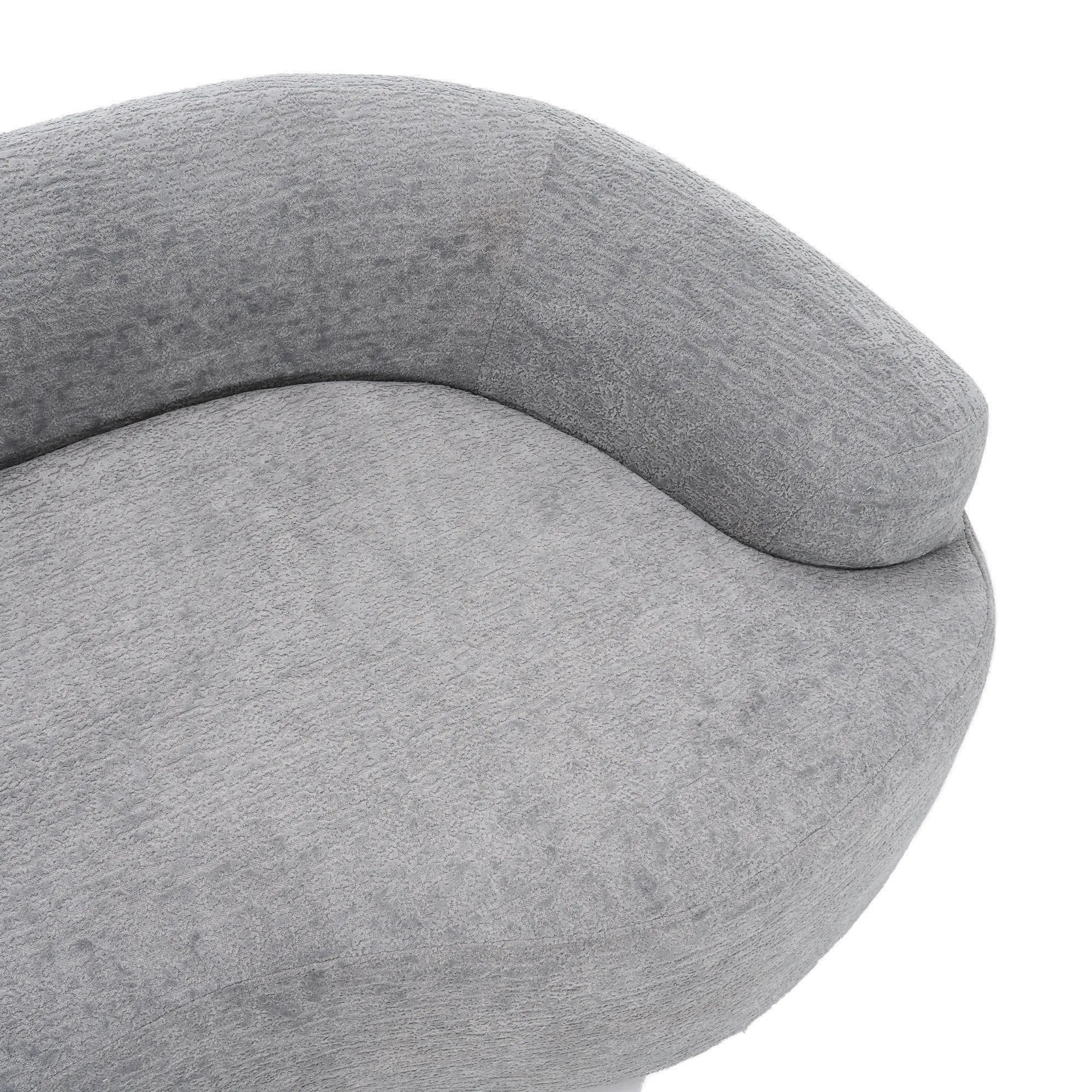 4 Seater Chenille Fabric Full Sponge Legless Compressed Sectional Sofa