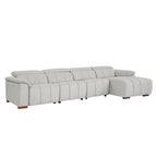 4 Seater L Shape Leather Modern Power Reclining Sofa