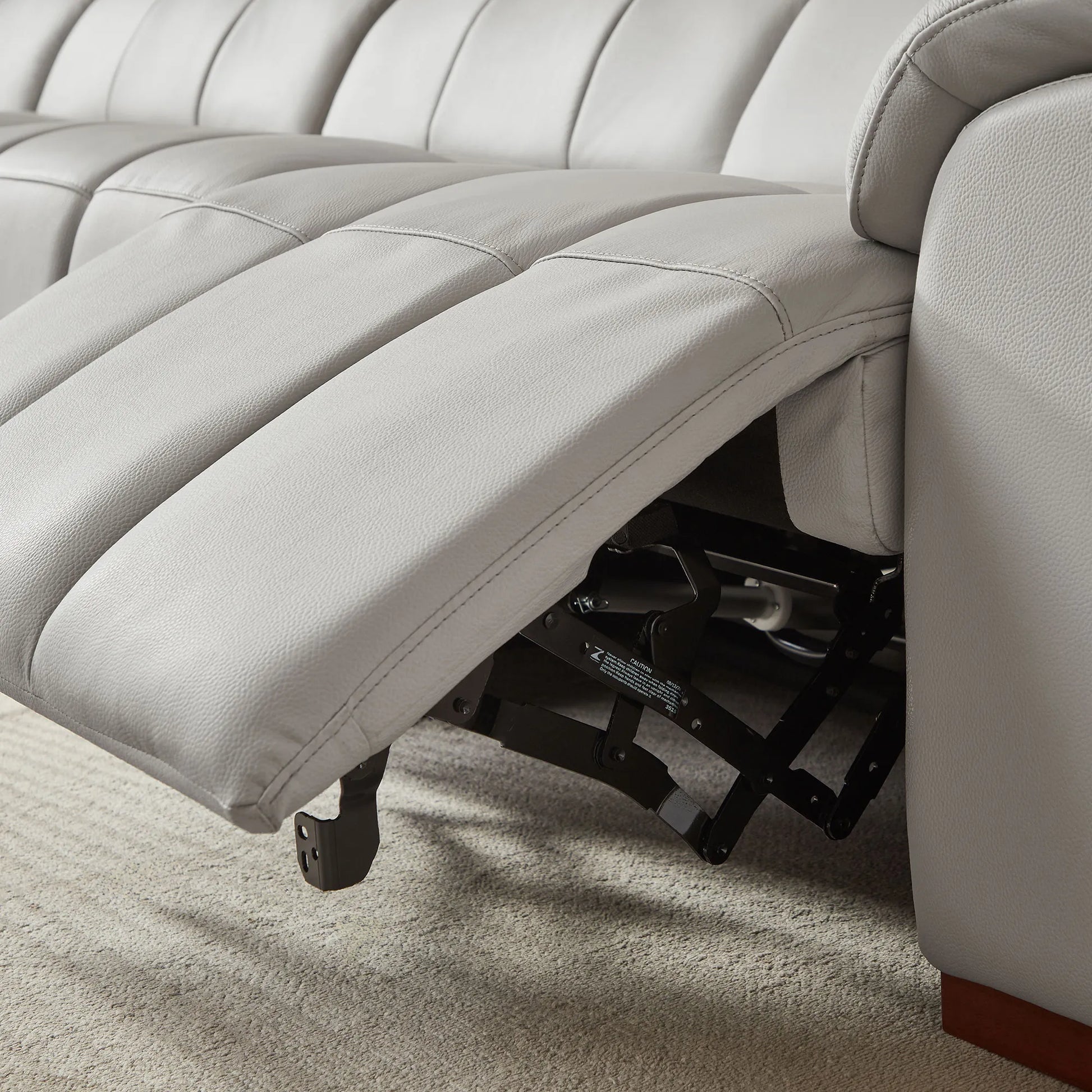 4 Seater L Shape Leather Modern Power Reclining Sofa