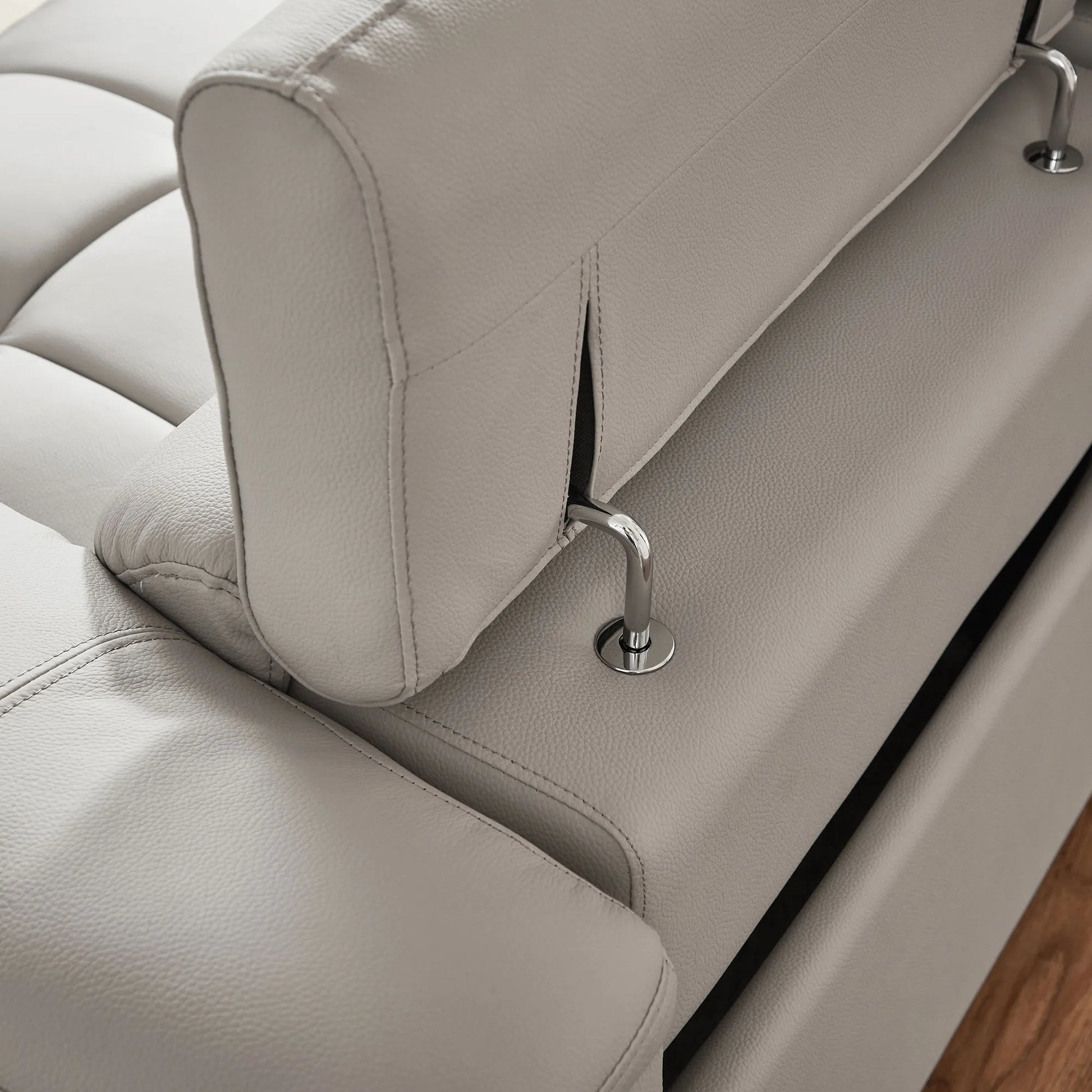 4 Seater L Shape Leather Modern Power Reclining Sofa