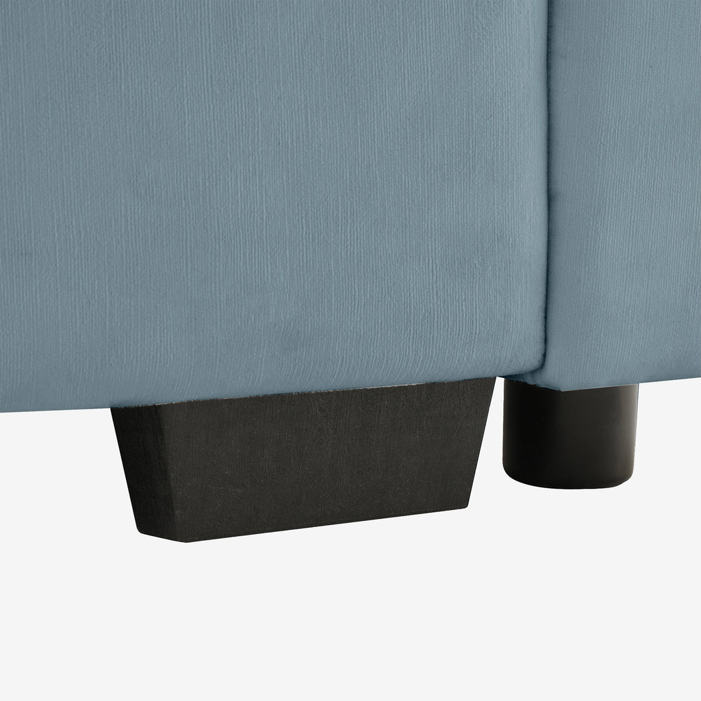 4 Seater Oversized Modern Velvet Cloud Comfort Sectional Sofa with Ottoman & Underseat Storage