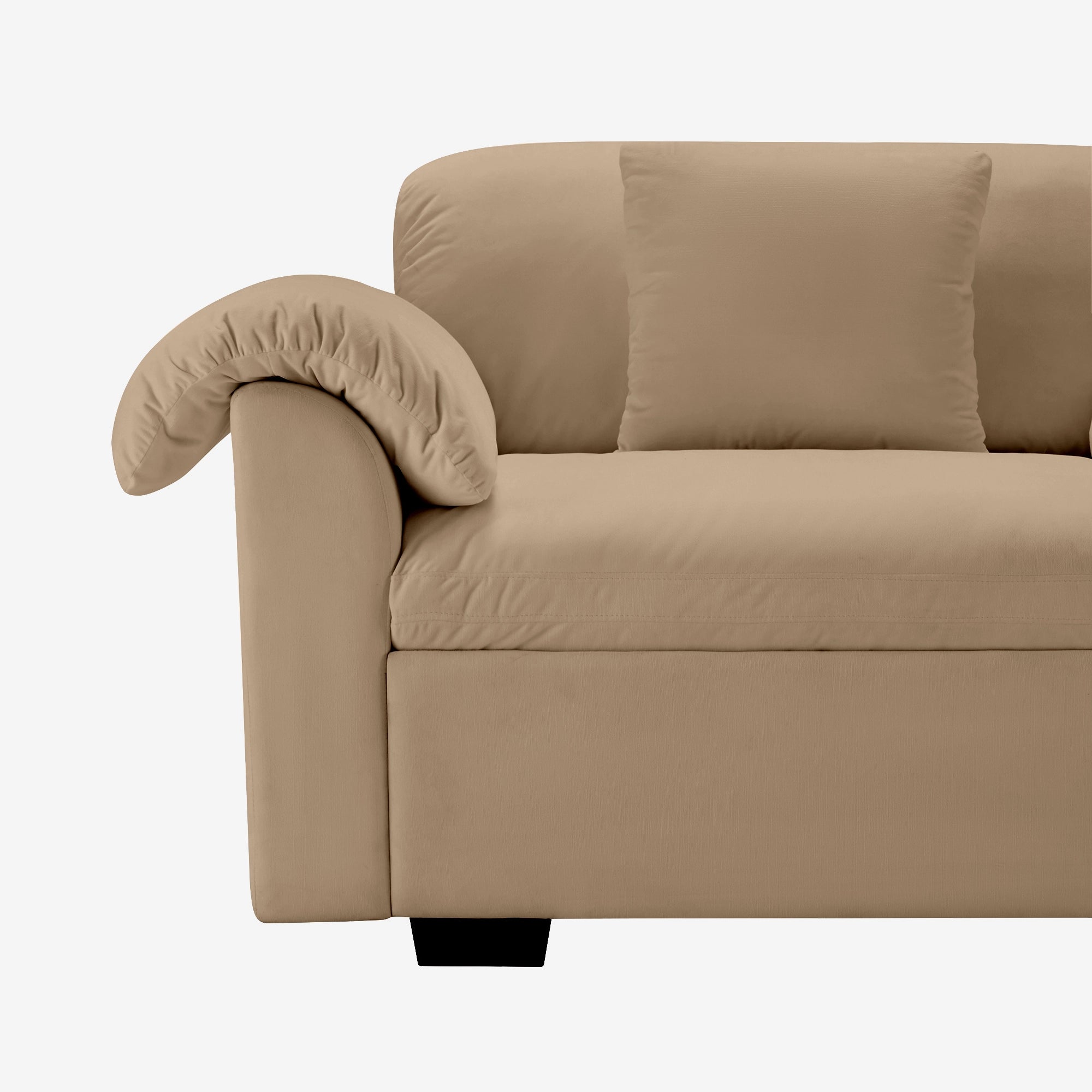 4 Seater Oversized Modern Velvet Cloud Comfort Sectional Sofa with Ottoman & Underseat Storage