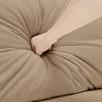 4 Seater Oversized Modern Velvet Cloud Comfort Sectional Sofa with Ottoman & Underseat Storage
