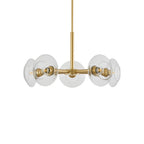 5-Light Modern Gold Chandelier with Glass Shades