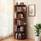 5-Tier 360° Rotating Bookshelf Tower