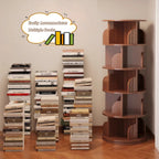 5-Tier 360° Rotating Bookshelf Tower