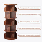 5-Tier 360° Rotating Bookshelf Tower