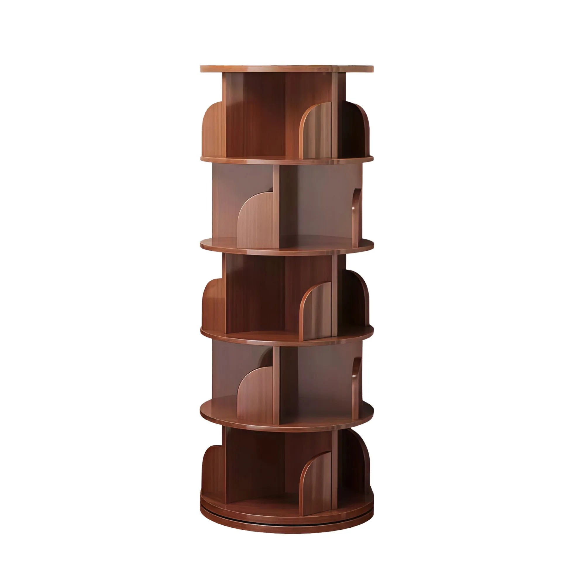5-Tier 360° Rotating Bookshelf Tower
