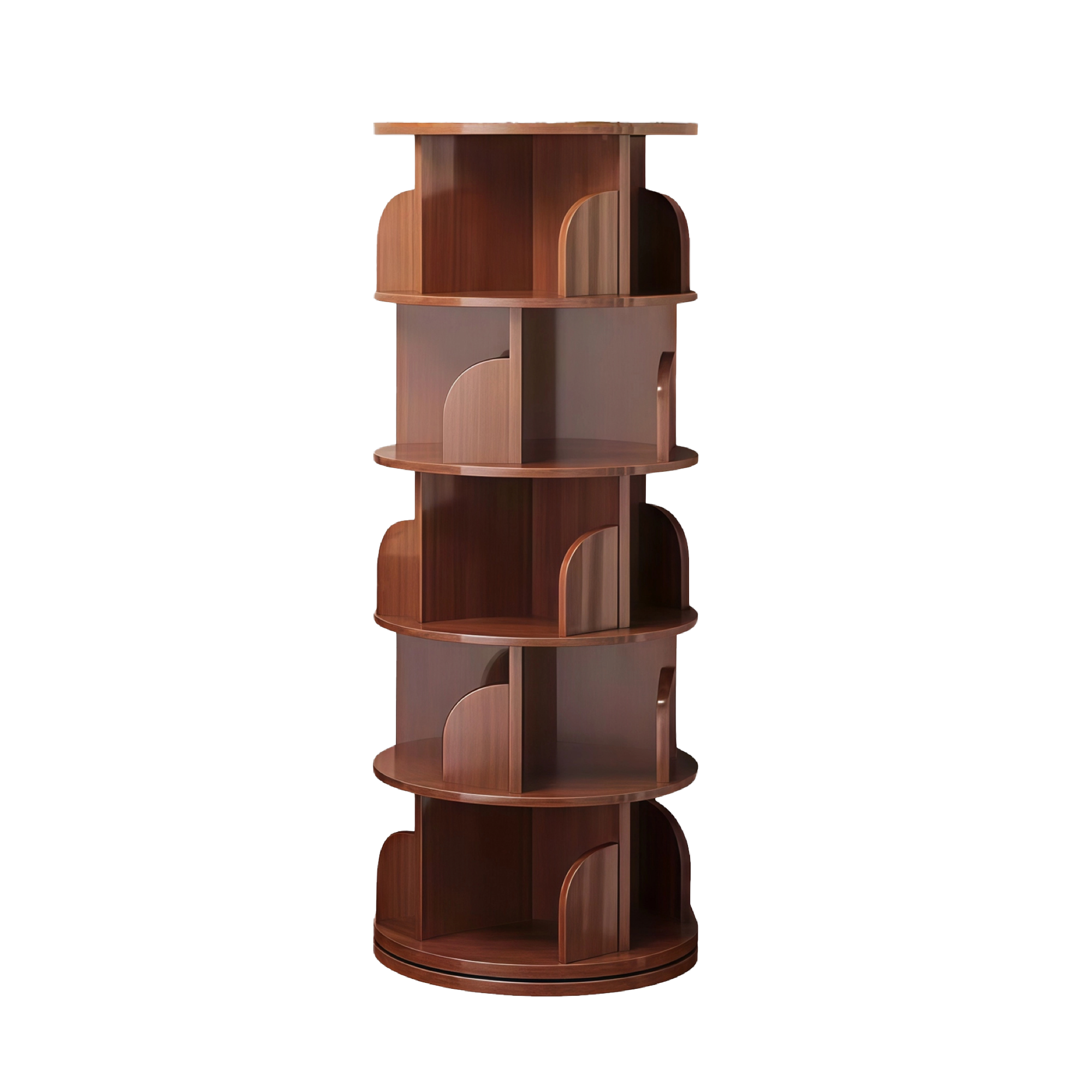 5-Tier 360° Rotating Bookshelf Tower