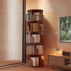 5-Tier 360° Rotating Bookshelf Tower