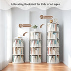 5-Tier 360° Rotating Bookshelf Tower