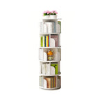 5-Tier 360° Rotating Bookshelf Tower