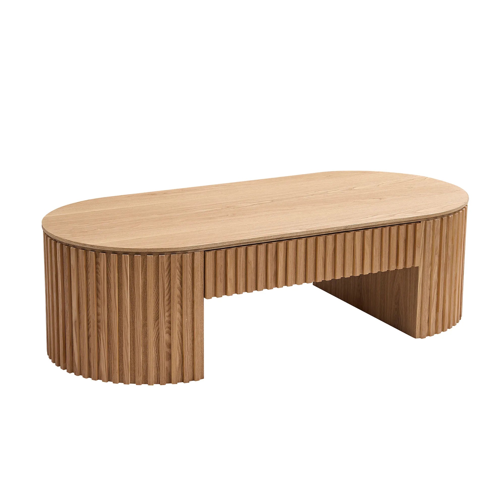51" Oval Mid Century Modern Coffee Table