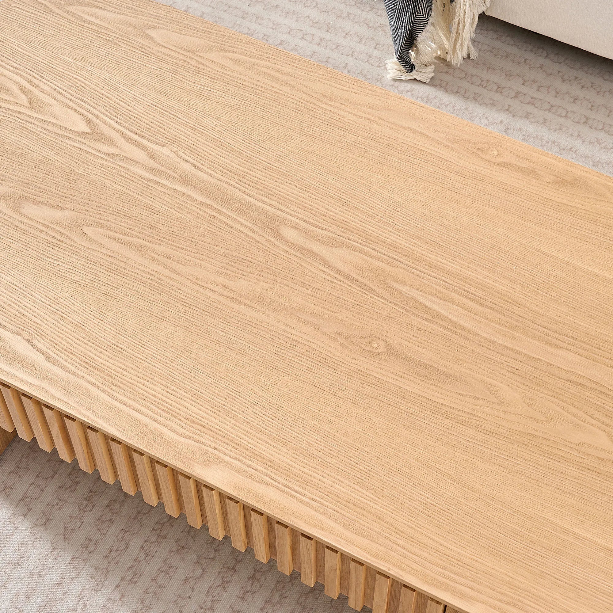 51" Oval Mid Century Modern Coffee Table