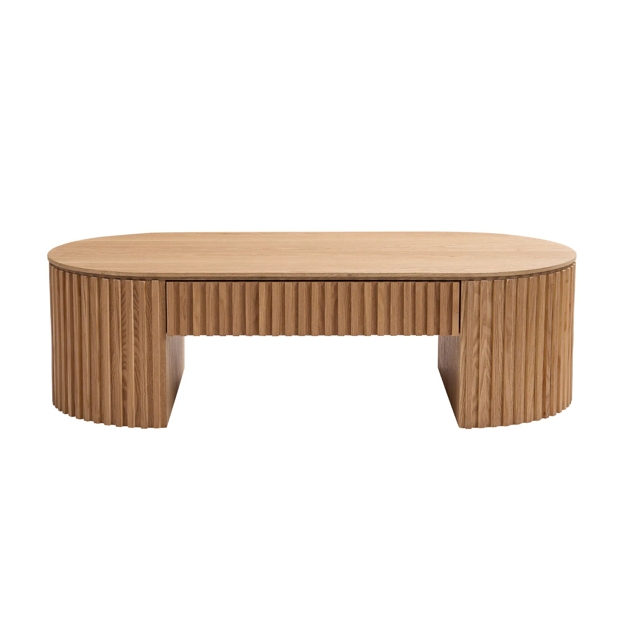 51" Oval Mid Century Modern Coffee Table