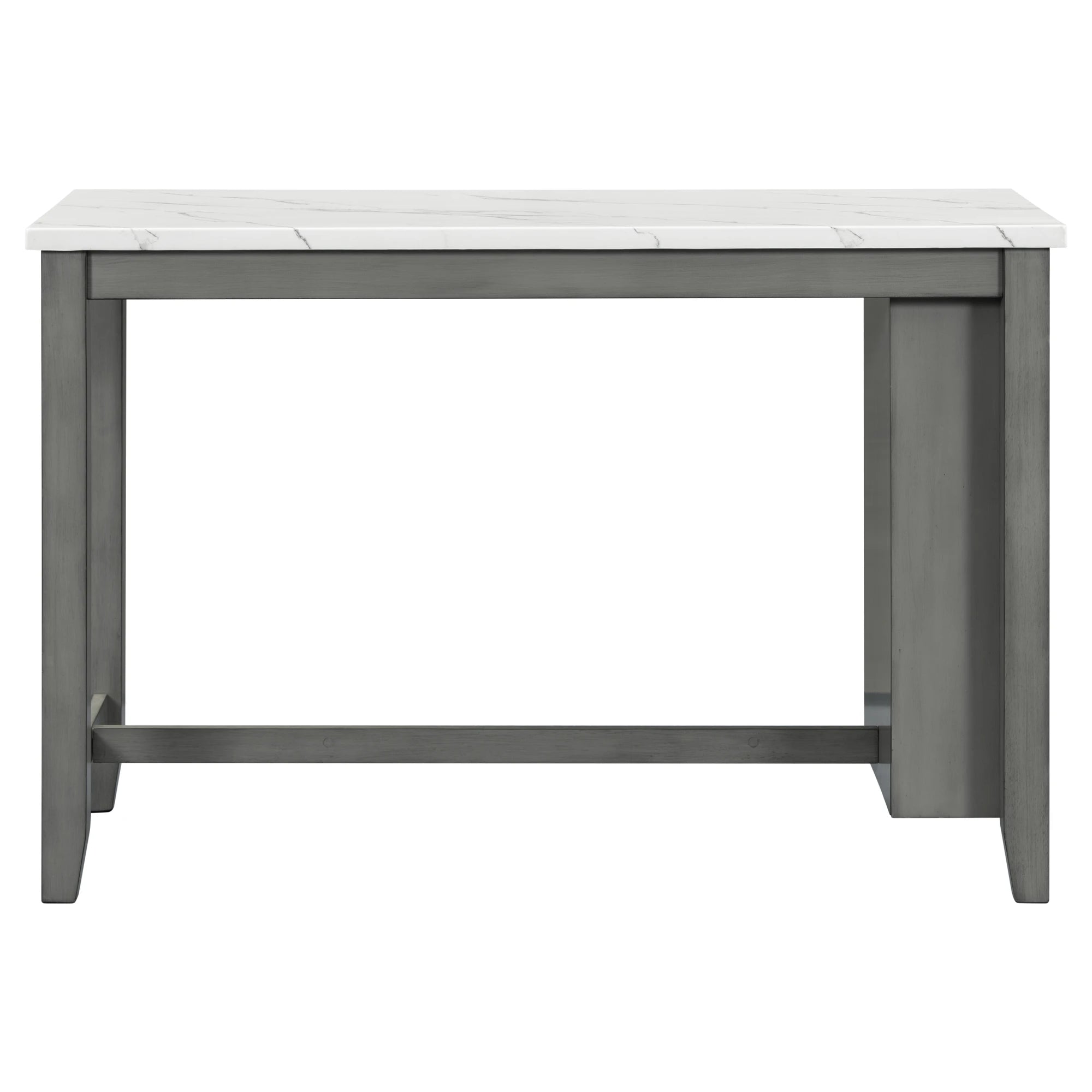 54" 5 Pieces Dining Table Set, Counter Height With 2 Chairs And 2 Stools